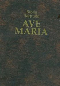 Livro Bíblia zíper - bolso - marrom