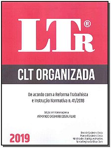 Livro Clt Organizada - De Acordo C.R.T.I.N. N 41/2019
