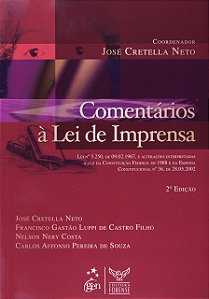 Livro Comentários à lei de imprensa
