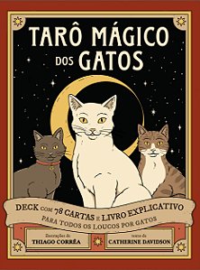 Livro Tarô mágico dos gatos - caixa com livro + 78 cartas
