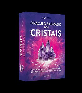 Livro Oráculo sagrado dos cristais - Caixa com livro + 50 carta...