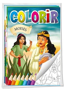 Livro Col. Formato Médio  - Colorir Bíblia (Pct C/ 08)