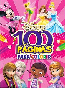 Livro Disney - 100 Páginas Para Colorir - Meninas