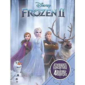 Livro Kit Atividades E 4 Quebra Cabeças Frozen 2