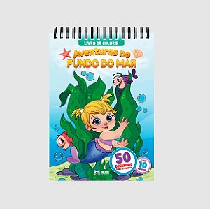 Livro 50 Paginas Para Colorir - Aventuras Fundo Do Mar