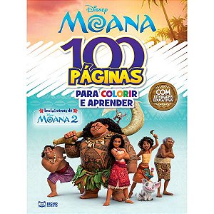 Livro 100 Páginas Para Colorir - Disney Moana 2