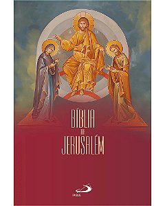 Livro Biblia de Jerusalém - Média - Cristo (Capa Cristal)