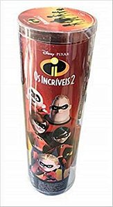 Livro Disney - Tubo histórias para colorir - Os incríveis
