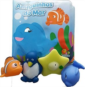 Livro Diversão no Banho! Amiguinhos do Mar