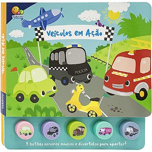 Livro Brincando com Sons: Veículos em Ação