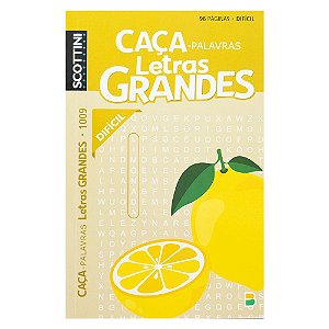 Livro Scottini Caça-palavras Letras Grandes (96p) N.1009 (Difíc...