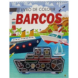 Livro Incríveis Veículos - Livro de Colorir: Barcos