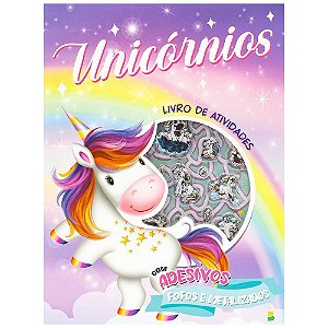Livro Livro de Atividades + Adesivos Metalizados: Unicórnios