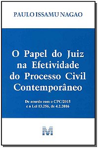 Livro O papel do juiz na efetividade do processo civil co...