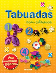 Livro Tabuadas com Adesivos (Capa Amarela)