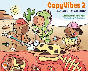 Livro Capyvibes 2 - profissões: livro de colorir