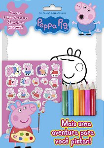 Livro Peppa Pig - Colorindo com adesivos
