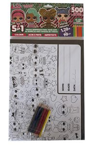 Livro Lol Surprise Super Pinte e Brinque: Pôster Gigante