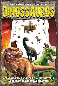 Livro Dinossauros - Livro de história com adesivos extra