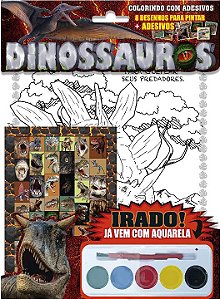 Livro Dinossauros - Colorindo com adesivos