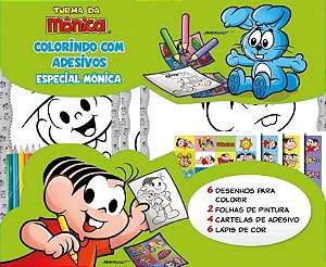 Livro Turma da Mônica - Colorindo com adesivos especial: ...