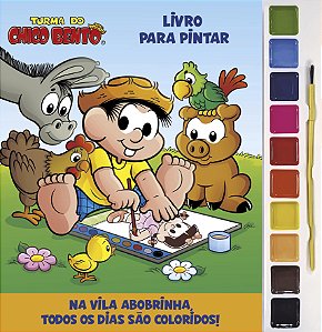 Livro Turma do Chico Bento - Livro para Pintar com Aquare...