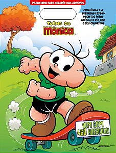Livro Turma da Mônica - Prancheta para colorir com adesiv...