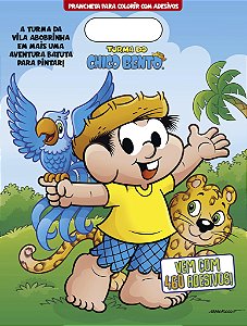 Livro Turma do Chico Bento Prancheta para Colorir com Ade...