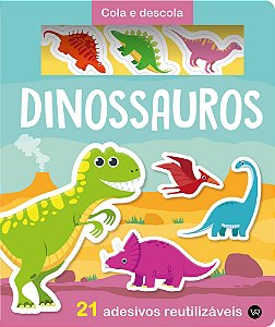 Livro Cola E Descola - Dinossauros