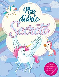 Livro Diário secreto - unicórnio azul: com caneta mágica