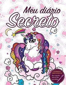 Livro Diário secreto - unicórnio branco: com caneta mágic...