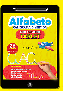 Livro Alfabeto caligrafia divertida: Meu primeiro tablet