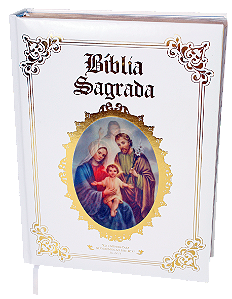 Livro Bíblia Católica Sagrada Família - Capa branca