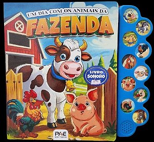 Livro Um dia com os animais da fazenda: livro sonoro