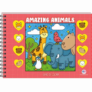 Livro Amazing Animals - Livro de Colorir