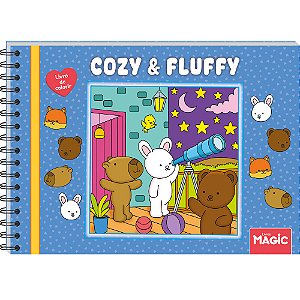 Livro Cozy And Fluffy Bluish - Livro De Colorir