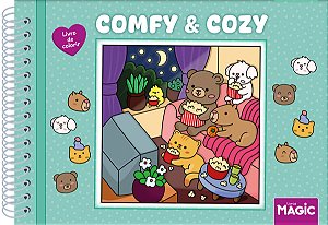 Livro Comfy And Cozy - Livro De Colorir - Green