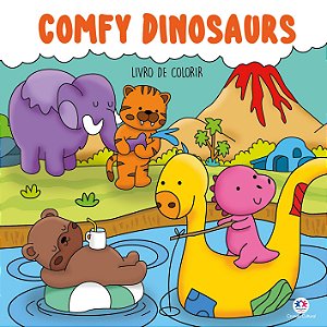 Livro Comfy Dinosaurs - Para Colorir