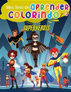 Livro Meu livrão de aprender colorindo - Super heróis