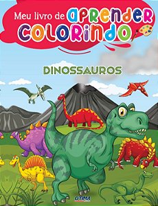 Livro Meu livrão de aprender colorindo - Dinossauros