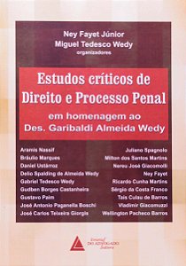 Livro Estudos Críticos De Direito E Processo Penal