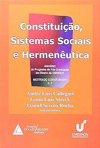 Livro Constituição, Sistemas Sociais E Hermenêutica - Nº ...