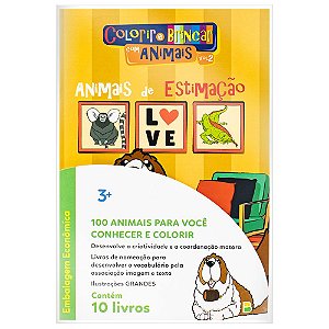 Livro Colorir e Brincar Com Animais II com 10 Und