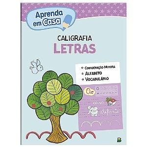 Livro Aprenda em Casa Caligrafia: Letras