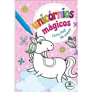 Livro Unicórnios Mágicos - Livro-pad de Colorir (Rosa)