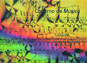 Livro Caderno de música - 6 pautas