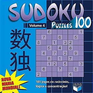 Livro Sudoku Puzzles 100 (Volume 4) - 100 Jogos De Racioc...