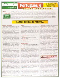 Livro Português 6 - Ortografia e fonética