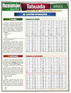 Livro Tabuada básica