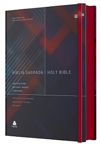 Livro Bíblia Sagrada Holy Biblie - Bilíngue - Português E...